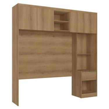 Imagem de Armário Ponte Casal 4 Portas Modulare Capuccino Acetinado - Thb