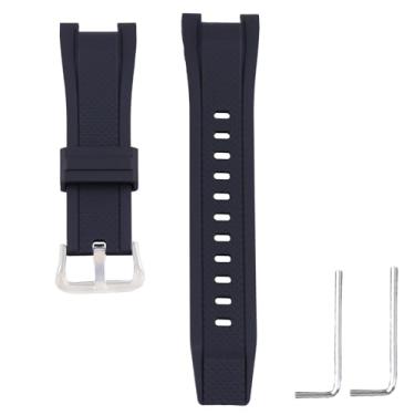 Imagem de Czjiaqh Pulseira de relógio masculina de resina compatível com Casio g-Shock 10502763 GST-210 GST-S100 GST-S110 GST-W110 GST-S300 GST-W300 GST-400 pulseira esportiva de borracha acessórios para