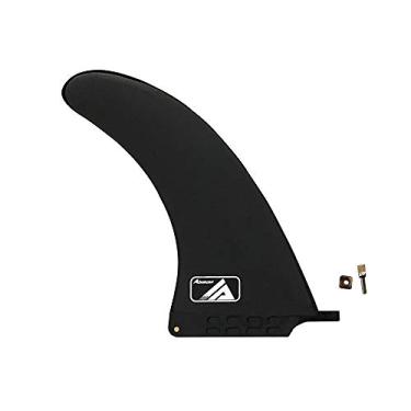 Imagem de Barbatana de surf 22,9 cm/20,3 cm/19 cm - Nylon reforçado com fibra de vidro - barbatana central para prancha de surfe de Longboard SUP (Preto-19 cm)