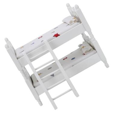 Imagem de Zerodis 1:12 Mini Casa de Bonecas Beliche bebê Produtos para Maternidade Brinquedos Infantis Bonecas e Brinquedos de Pelúcia e Pelúcia Design Bonito Perfeito para Acessórios de Casa de Infantis 1:12