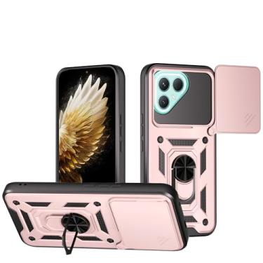 Imagem de Kukoufey Capa compatível com Tecno Pova 7 Pro 5G, com capa de lente de câmera deslizante compatível com Tecno Pova 7 Pro 5G LJ8 capa protetora para celular rosa