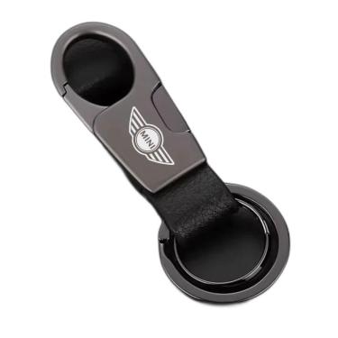Imagem de Chaveiro Para Mini Cooper Couro E Metal Mosquetão Estiloso B