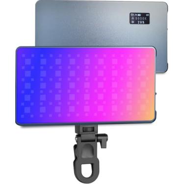 Imagem de ORLN'K Luz de selfie LED metálica para telefone com clipe de 4000 mAh recarregável para gravação de vídeo, TikTok de transmissão ao vivo, videoconferência, chamada de vídeo (combo de clipe)