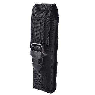 Imagem de Flashlinght Pouch Holster, Tactical Flashlight Torch Carry Case Belt Holder Molle Mini Scissor Folding Knife Bag (Black - Style D)