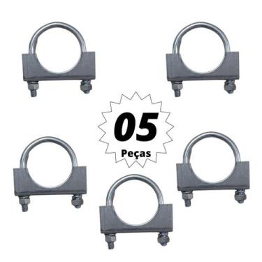 Imagem de 05 Un Abraçadeira Tipo U 80mm 3.1/8" Escapamento METALMATRIX