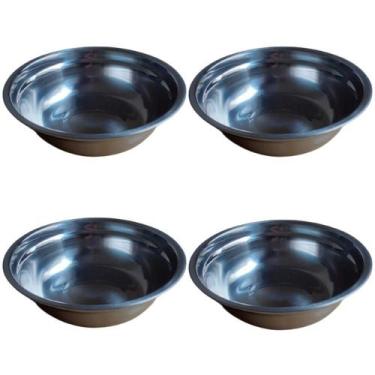 Imagem de Kit 4 Bacia Tigela Em Inox 23 Cm Capacidade Para 1,3 Litros - Rio Tiju