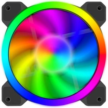 Imagem de Kit Fan para Gabinete 12cm Redragon T-TGF513, 3 FANS RGB