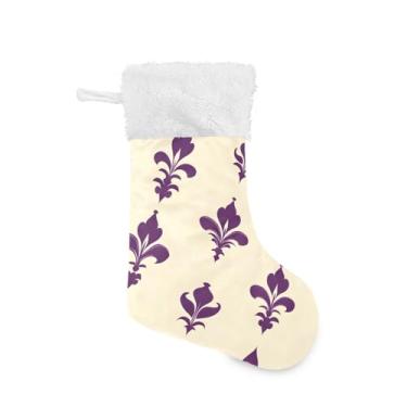 Imagem de GakkiGii Meias de Natal grandes com padrões vintage, decoração de Natal para parede de lareira e árvore, 45 x 31 cm