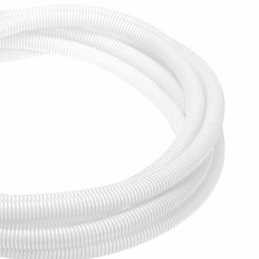 Imagem de DMiotech Tubo dividido de tear de fio de 30,5 m, protetores de cabo da Pet flexível para gerenciamento de cabos de conduíte para escritório, casa, jardim, branco