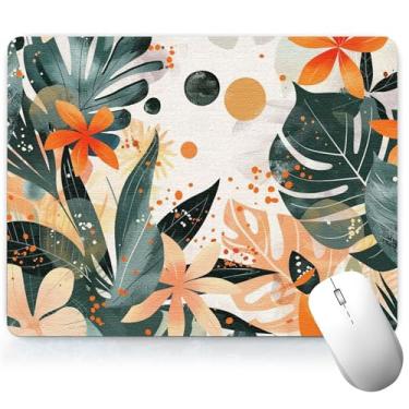 Imagem de Almofada de mesa de couro para plantas, mouse pad de arte colorida, teclado de computador, mouse pad para jogos, protetor e capa à prova d'água, capa decorativa de couro PU, tapete de mouse para