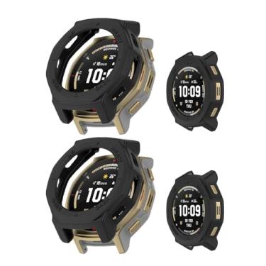 Imagem de [Pacote com 2] Capa para Amazfit T-Rex 3 Pro 44 mm, NOUKAJU Smartwatch Material TPU, fácil de instalar, à prova de quedas, macia, capa protetora para relógio inteligente Amazfit T-Rex 3 Pro 44 mm