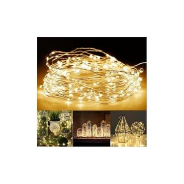 Imagem de Fio De Fada LED Decoração, Cordão De Luz Colorido, 2 Metros, 20 LEDs, Fio de Cobre, Baixo Consumo, Ideal para Árvores de Natal, Guirlandas, Janelas