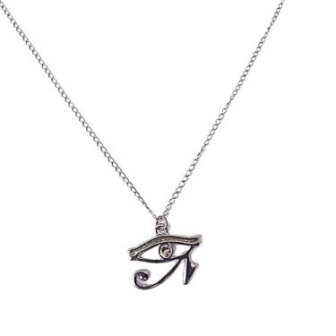 Imagem de Corrente Pingente Aço Inox, Artesanal (Olho de Horus)