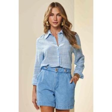 Imagem de CAMISA MANGA LONGA DE LINHO FEMININA DOCE TRAMA-Feminino