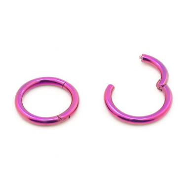 Imagem de Piercing Argola Articulada Click 1.2mm em Titânio Fúscia 80v - M2 Pier