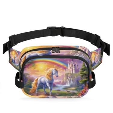 Imagem de Pochete azul retrô borboleta para mulheres e homens com alça ajustável bolsa de cinto bolsa transversal bolsa de peito bolsas de bumbum bolsa tiracolo, Cor 6