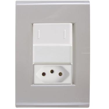 Imagem de Cj Interruptor E Tomada 10a Liz Fendi Tramontina Completo Pronto Tramontina