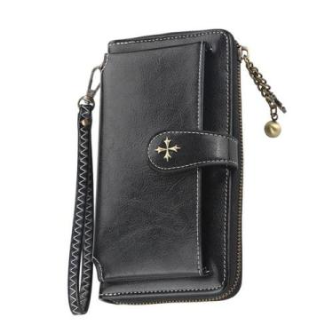 Imagem de CARTEIRA FEMININA BAELLERY PU MULTIFUNCIONAL PORTA CARTÕES Cor:Preto, 