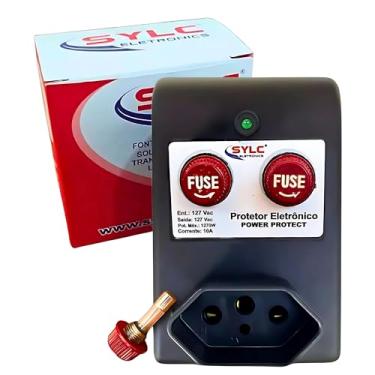 Imagem de Protetor de Rede Elétrica 127V 10A 1270W – Supressor de Picos e Surtos para Geladeira, Freezer, TV e Roteador – Sylc