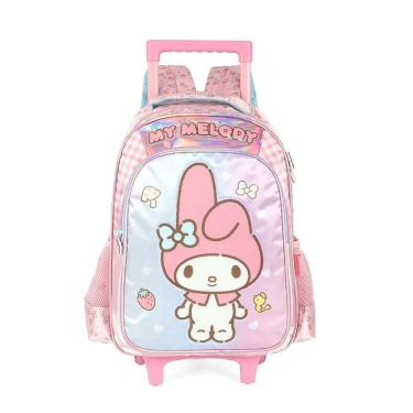 Imagem de Mochila de Rodinhas Luxcel Com Alça My Melody Rosa