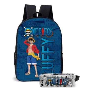 Imagem de Kit Escolar Anime One Piece com Mochila Estilo Exclusivo e Estojo Incl