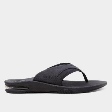 Imagem de Chinelo Reef Fanning Casual Masculino, Preto, 40