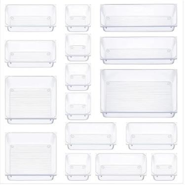 Imagem de Organizador Multiuso Modular Gavetas Acrílico Cristal(16pcs)