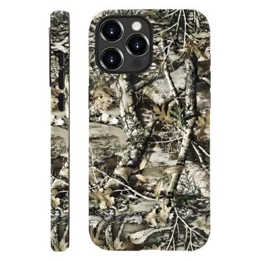 Imagem de Hng Kiang Hu Capa magnética para iPhone 16 Pro Max, design de folha camuflada camuflada para homens e meninos, compatível com MagSafe, proteção de lente de câmera fina (camuflagem de caça, para iPhone
