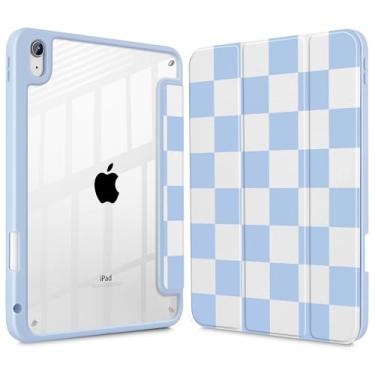 Imagem de Tuiklol Capa para iPad de 11 polegadas (chip A16) 2025 geração 11ª / iPad 11 polegadas 2022 10ª geração, suporte para lápis embutido com capa à prova de choque, capa traseira transparente transparente