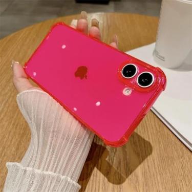 Imagem de HTVJFX Capa de silicone macia de luxo para iPhone 15Pro Max, proteção à prova de choque, capa traseira transparente (para iPhone 15Pro Max/rosa vermelha)