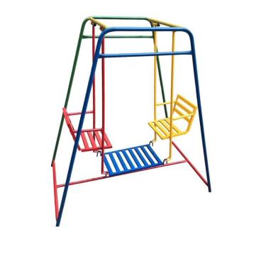 Imagem de Balanço Duplo Vai E Vem 2 Lugares Ferro 2 Lugares Colorido