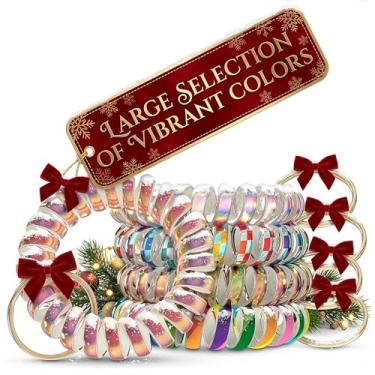 Imagem de QY 10 pçs de metal estilo colorido de plástico macio espiral espiral espiral pulseira chaveiro corrente