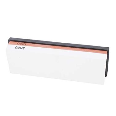 Imagem de Acouto Pedra de Amolar de Corindo Branco para Uso Doméstico Com Base Antiderrapante Grão 1000/3000 - para Facas de Cozinha