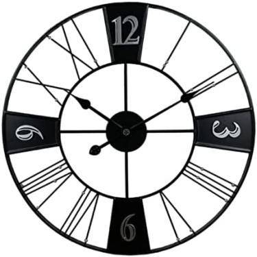 Imagem de Relógio De Parede Decoração Relógios De Parede Relógio De Parede De Esqueleto De Metal Com Algarismos Romanos Relógio Decorativo Silencioso Sem Tique-taque Para Salões Pubs Cafés Relógios De Pared