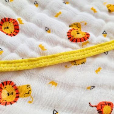 Imagem de Kit 2 Toalhas Fralda para Bebê Grande Enxoval Amamentação Banho 100% Algodão (Leão)