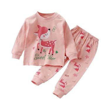 Imagem de Conjuntos De Pijamas De Unicórnio Para Crianças Unissex, Confortáveis 