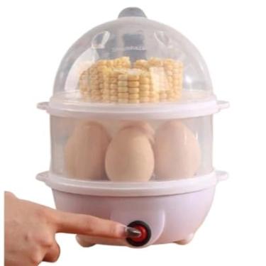 Imagem de Cozedor Elétrico Multifuncional De Ovo Milho A Vapor De Leite Rápido De Tripla Camada Coze (COZEDOR 2 ANDARES,110V)