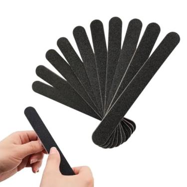 Imagem de Lixas de unha (pacote com 10) Lixas de unha dupla face para remoção de gel de extensão kit de manicure reutilizável manicure pedicure curvo