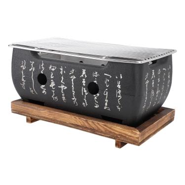 Imagem de Cryfokt Churrasqueira Portátil Estilo Japonês, Fogão Compacto Multifuncional Ao Ar Livre, Fogão a Carvão para Acampamento, Piqueniques, Liga de Alumínio (M)