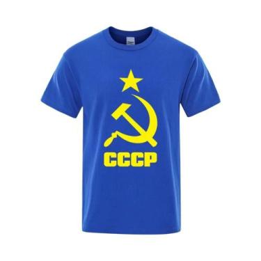 Imagem de Camiseta Masculina Oversize CCCP Russa De Manga Curta, Marca Da União 