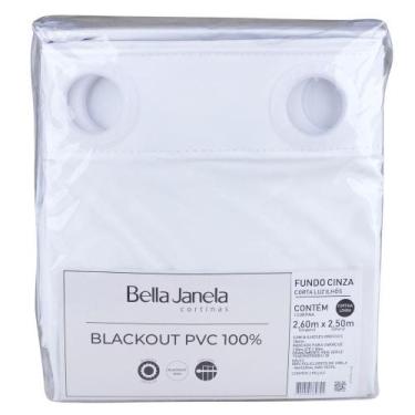 Imagem de Cortina Blackout Dupla Face 260X250cm com Ilhós Bella Janela Branca