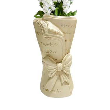 Imagem de Vaso Livro Para Flores,Mini Suporte De Flores Estético Decoração Para Casa | Vaso de Destaque Moderno | Para Sala de Jantar Quarto Escrivaninha Entrada Vitrine Prateleira Parapeito Lareira Criado-Mudo