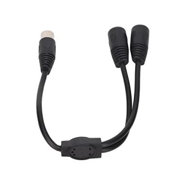 Imagem de Akozon DIN 7 Pinos Macho para 2 DIN 7 Pinos Fêmea Y ​​Splitter Cabo Adaptador - Conexão de Som Plug and Play de PVC de 1,64 Pés