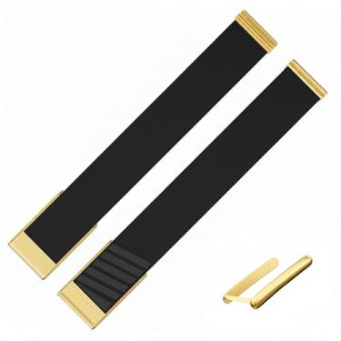 Imagem de fitspur Pulseira de reposição Hydroknit impermeável, compatível com WHOOP 5.0 WHOOP MG Life (preto + ouro, um + pico)