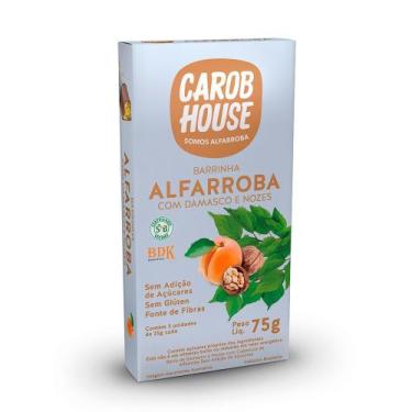Imagem de Barrinha Alfarroba com Damasco e Nozes Carob House 75g