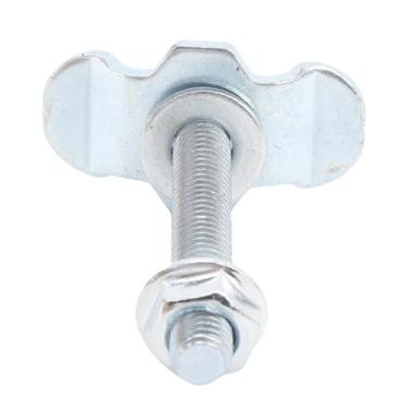 Imagem de aqxreight L Faixa Dupla Lug Rosca Parafuso Prisioneiro Encaixe Resistente Zinco Chapeado Amarrar para van Captador Carga Fixação 10 Pçs Prata M8 Metal (60mm)