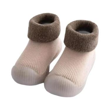 Imagem de Sapatos De Inverno Para Bebês Recém-Nascidos, Meias De Chão Quentes E 