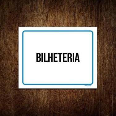 Imagem de Kit 3 Placas Ambiente Sinalização Setor Bilheteria - Sinalizo.Com