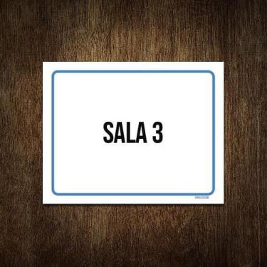 Imagem de Placa Ambiente Sinalização Setor Sala 3 36X46 - Sinalizo