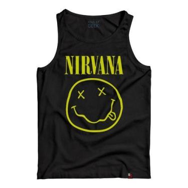 Imagem de Camiseta Regata Nirvana Logo Banda Rock Clássicos Anos 80 - KING OF GE
